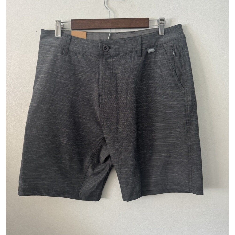 Aftco Shorts Mens 32 9 inch inseam 365 Hybrid Stretch Chino Charcoal NWT